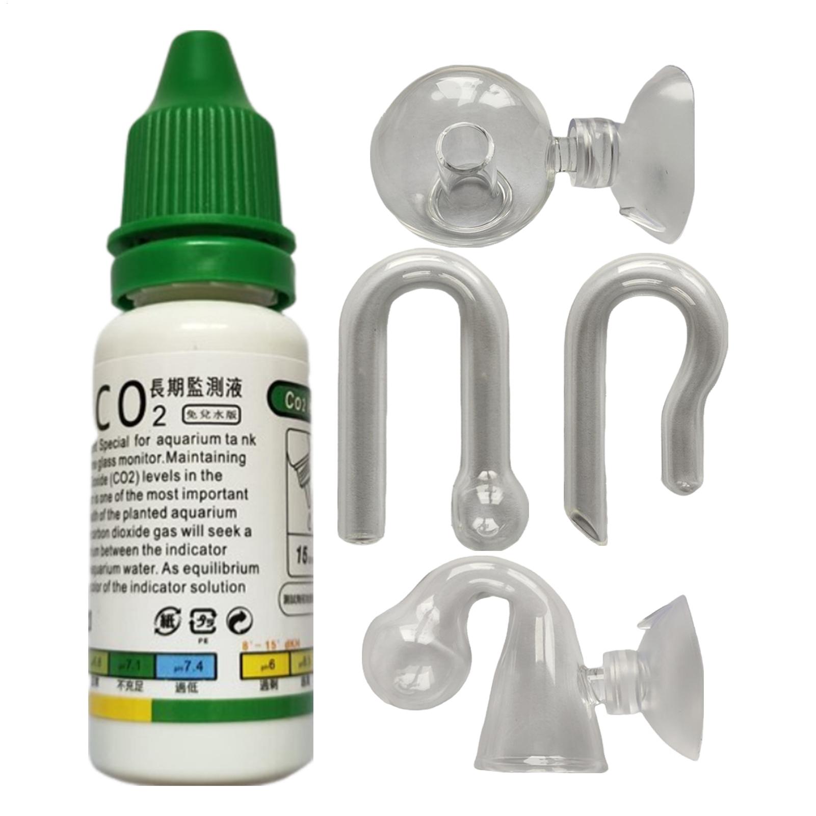 Glass Co2 Drop Checker - Soluzione Indicatrice CO2 per Acquario, Monitor