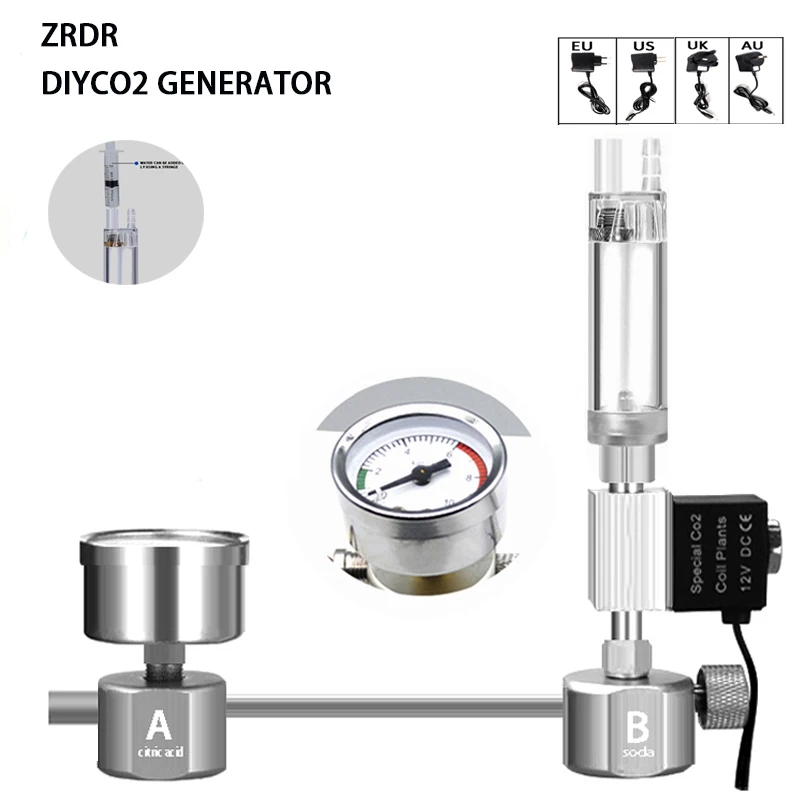 Planted Aquarium Equipment - Kit Generatore di CO2 Fai-da-Te per