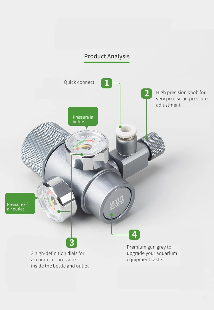 Valvola di riduzione della pre - Glass Co2 Drop Checker recensione e prezzo