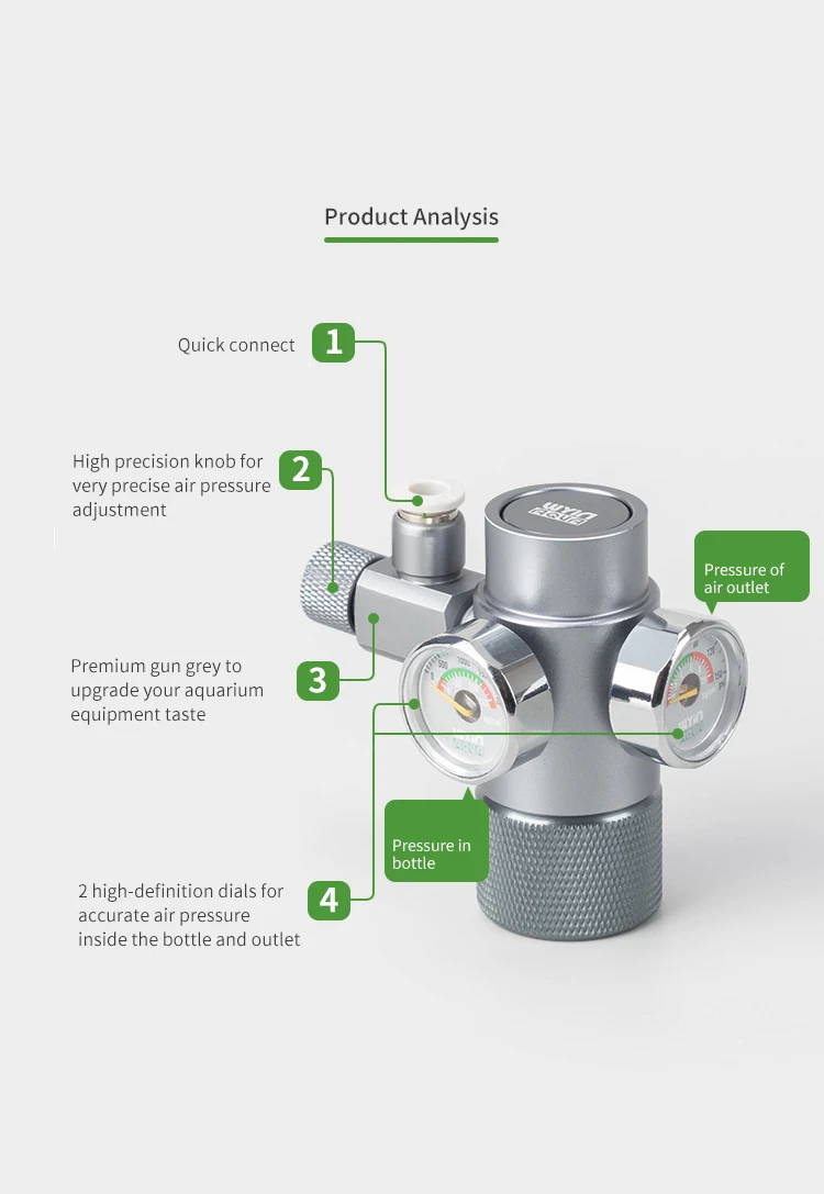 Valvola di riduzione della pre - Glass Co2 Drop Checker recensione e prezzo